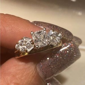 1.5 carat wedding set